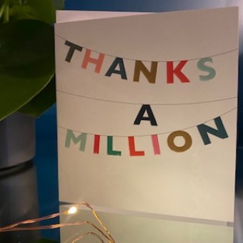 Thank you card - Thanks a million